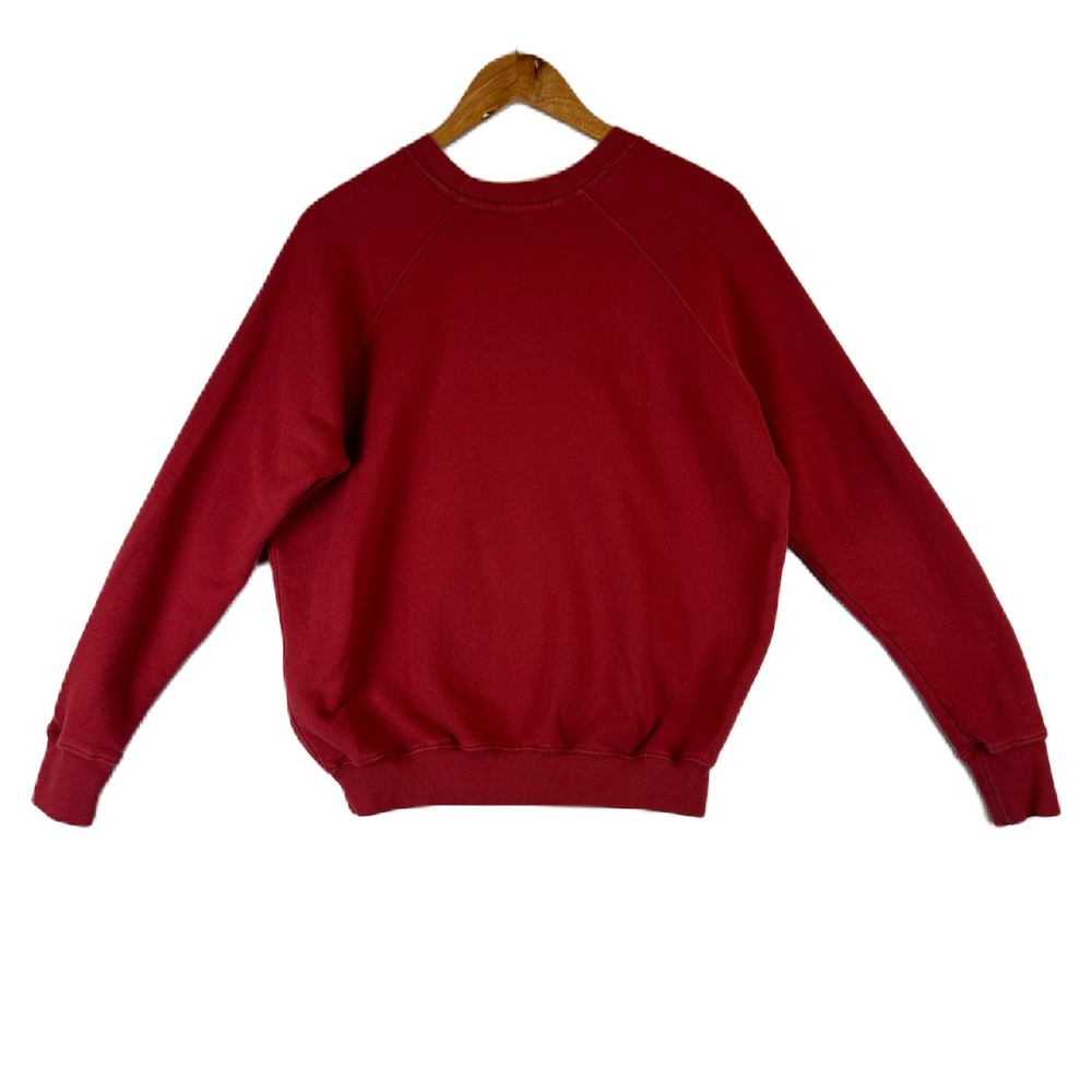 Spiritual Gangster Grateful Floral Embroidered Sweatshirt Red Raglan Small - Picture 2 of 9